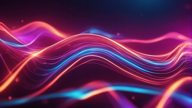 Fondo scorrente astratto dell'onda al neon 4K