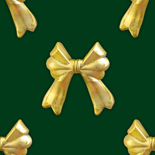 Fondo senza cuciture dell'arco di Natale su fondo verde.