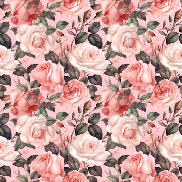 Fondo senza cuciture delle rose in fiore