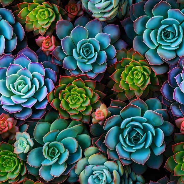 Fondo senza cuciture di struttura del modello succulente