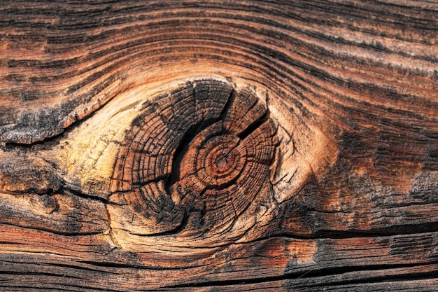 Fondo strutturato dalla vecchia parete esterna di legno di una macrofotografia del primo piano della casa