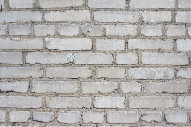 Fondo strutturato del muro di mattoni bianco. Muro di mattoni bianchi