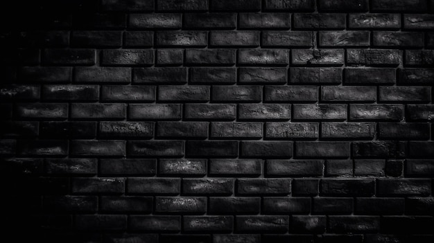 Fondo strutturato del muro di mattoni nero