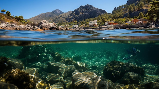 fondo subacqueo Carta da parati HD 8K Immagine fotografica d'archivio