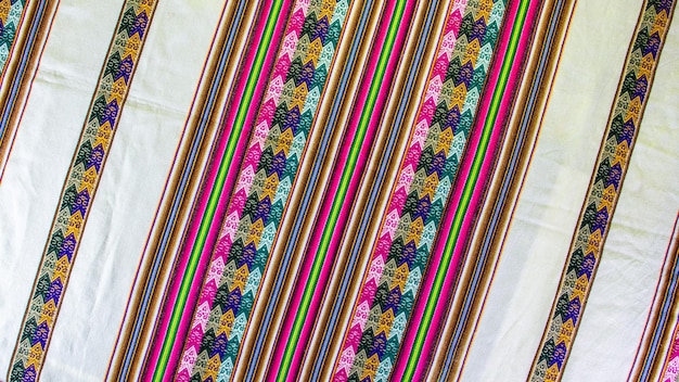 Fondo tradizionale peruviano del panno di lana Manta Lliclla