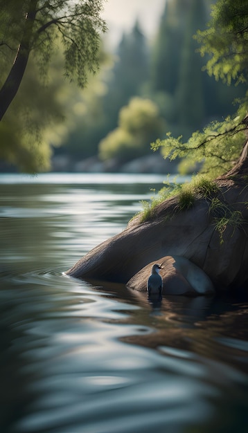 Fondo tranquillo della natura del fiume