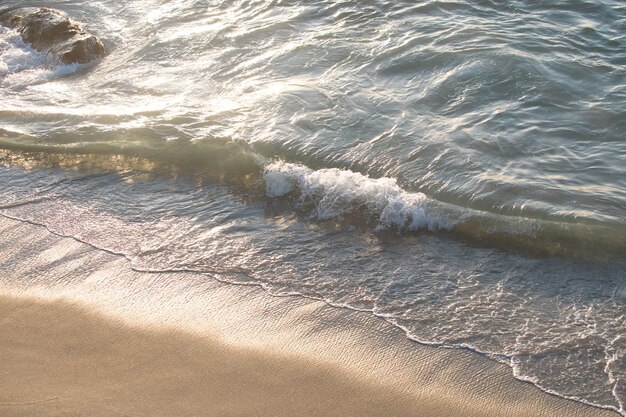 Fondo tropicale della spiaggia di sabbia e dell'oceano di estate del mare