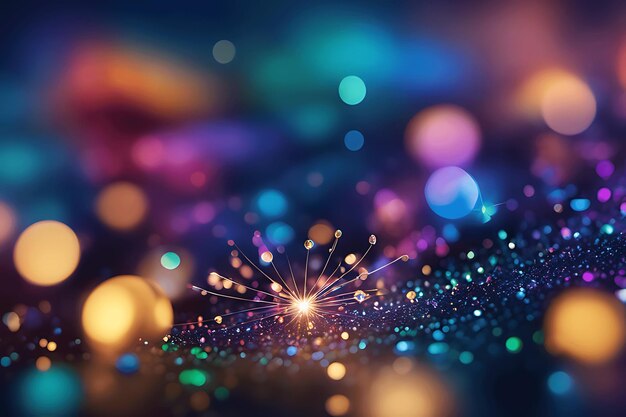 Fondo variopinto astratto con le luci e le stelle defocused del bokeh