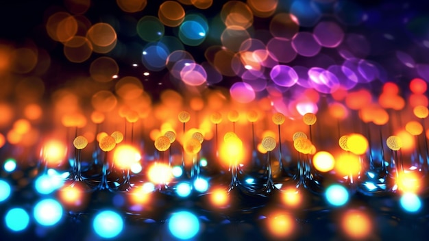 Fondo variopinto astratto con le luci e le stelle defocused del bokeh