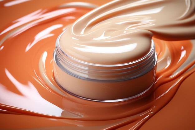 Fondotinta elementi liquidi splash Crema cosmetica fluida o prodotto cremoso per il trucco cosmetico