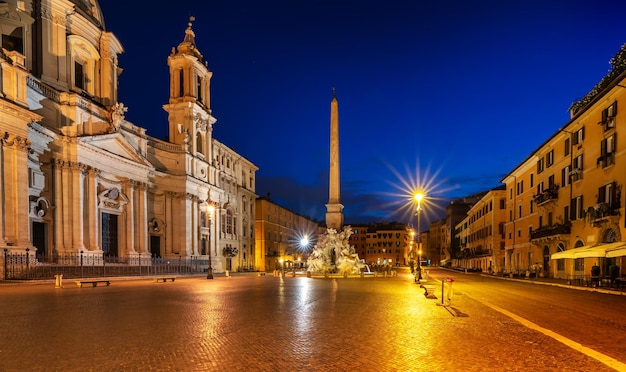 Fontana del Moro in piazza Navona a Roma, Italia