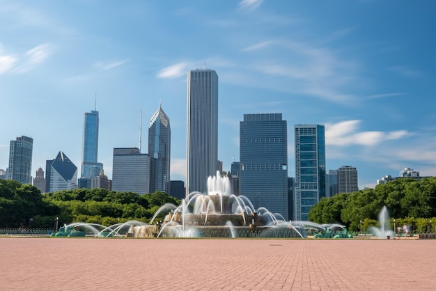 Fontana di Buckingham a Grant Park Chicago USA