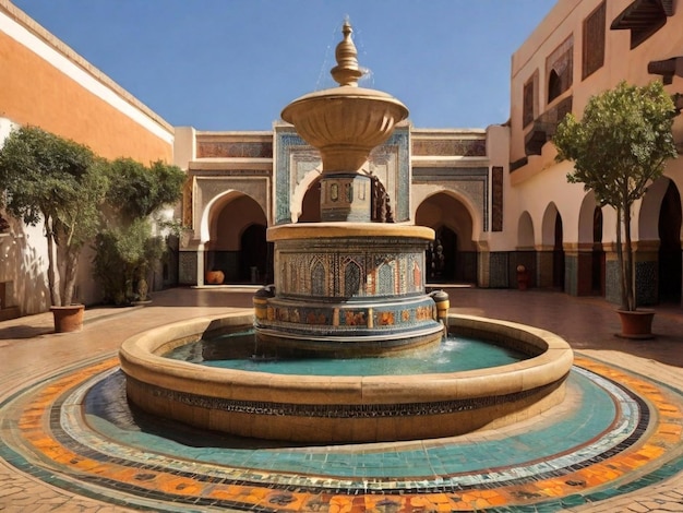 Fontana nel cortile del palazzo della contessa di Rabat, Marocco
