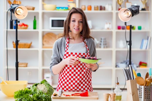 Food cooking show televisivo in studio