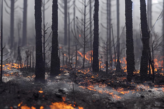 Forest wildfire pericoloso disastro naturale sfondo