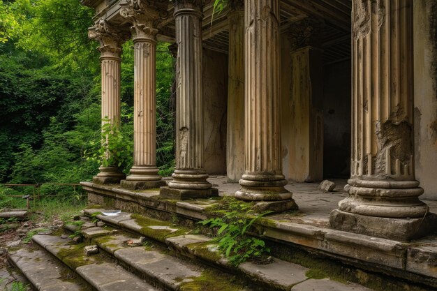 Foresta di colonne antiche generate da Ai