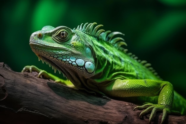 Foresta di iguana verde Natura animale Genera AI