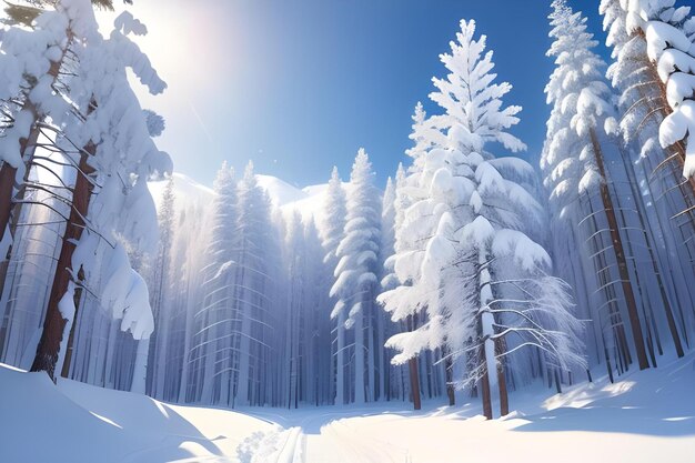 foresta di neve