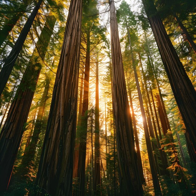 foresta di sequoie californiana