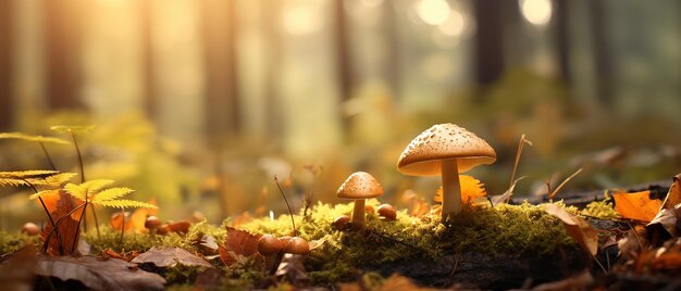 Foresta Fungi bellezza autunnale.