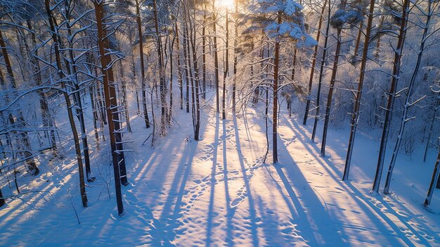 Foresta innevata invernale