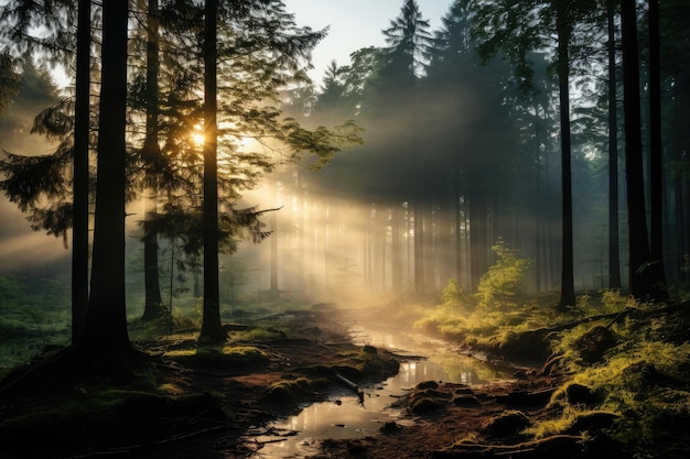 foresta mattutina di aceri fotografia pubblicitaria professionale