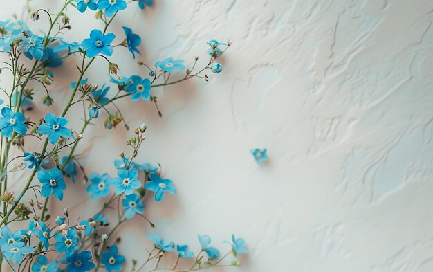 ForgetMeNot Bunches per un'elegante decorazione su sfondo bianco