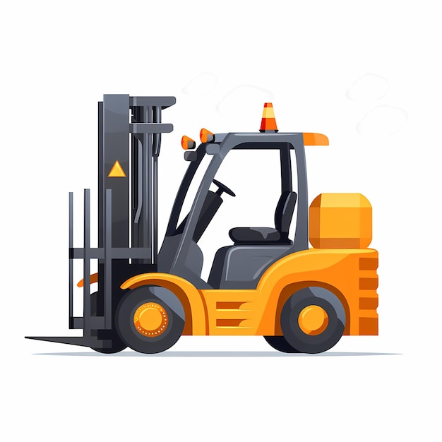 forklift_flat_illustrazione_su_bianco_sfondio