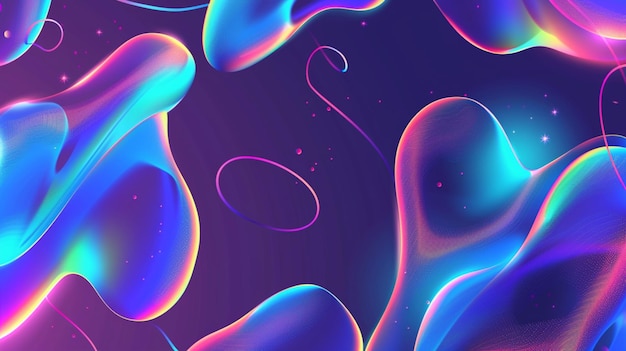 Forma 3D di consistenza liquida olografica
