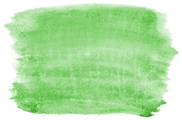 Forma di acquerello verde chiaro disegnata a mano