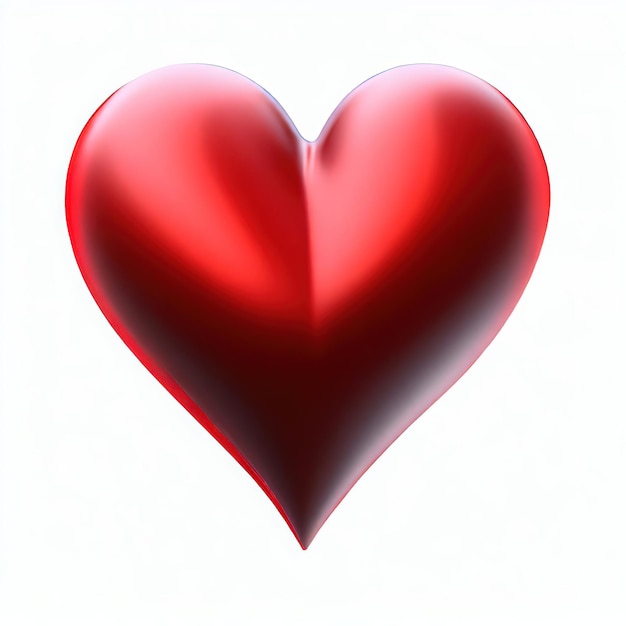 Forma di cuore rosso isolata su bianco