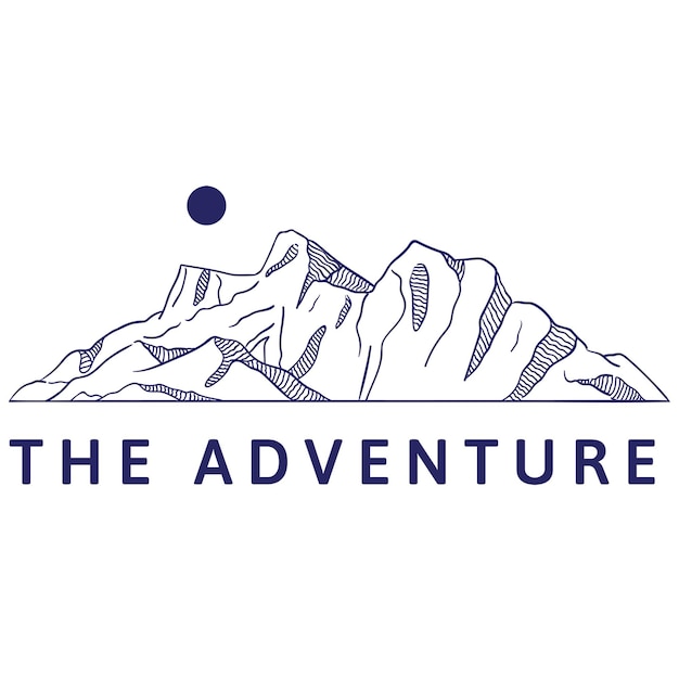 Forma di montagna per il logo trasparente png