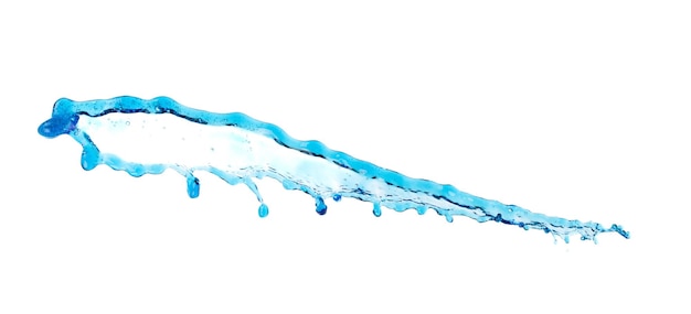 Forma forma goccia di blu Spruzzi d'acqua in goccia attacco del tubo della linea d'acqua fluttuante nell'aria