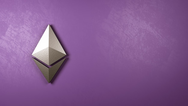 Forma Simbolo Ethereum Contro Il Muro