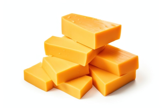 formaggio cheddar isolato su sfondo bianco
