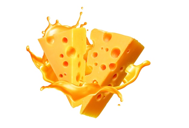 formaggio cheddar splash e sciogliere