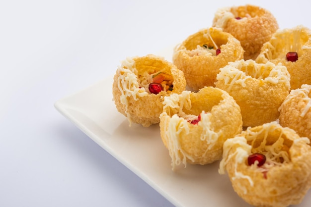 Formaggio Pani Puri o Golgappa o Panipuri o Palle d'acqua