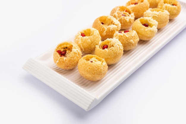 Formaggio Pani Puri o Golgappa o Panipuri o Palle d'acqua