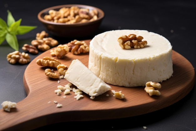 Formaggio vegano a base di noci e soia