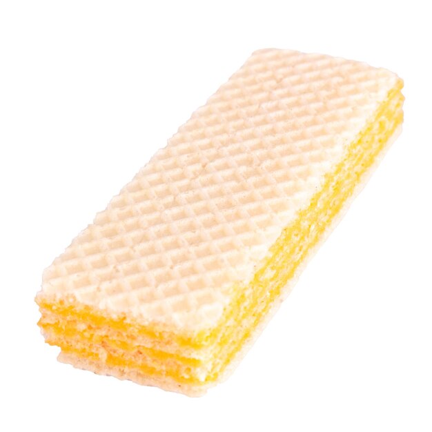 Formaggio Wafer isolato su sfondo bianco