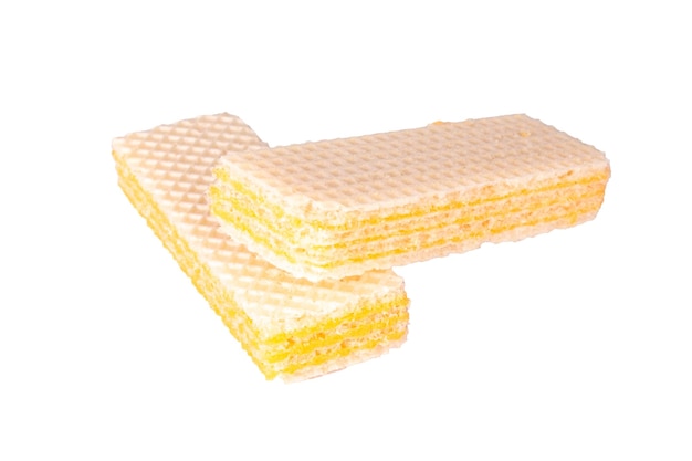 Formaggio Wafer isolato su sfondo bianco