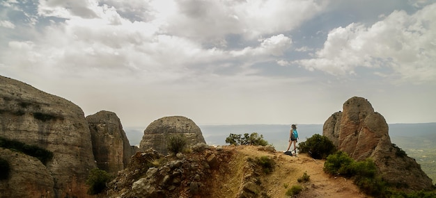 Formazione geologica dei mallos de Riglos a Huesca Aragona