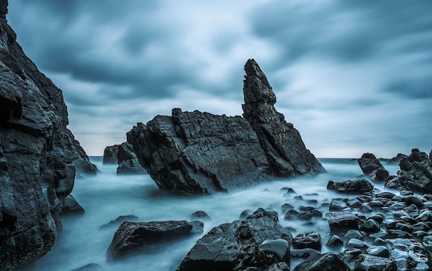 Formazione rocciosa a Crescent Head in Australia