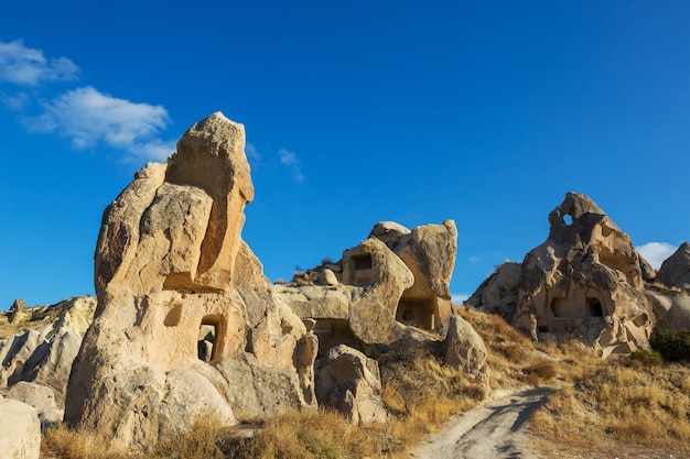 Formazione rocciosa insolita nella famosa Cappadocia, Turchia