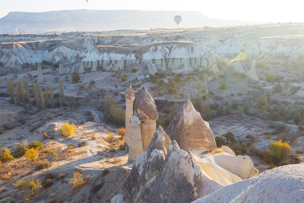 Formazione rocciosa insolita nella famosa Cappadocia, Turchia