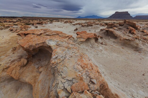 Formazioni di arenaria nello Utah, USA. Bei paesaggi insoliti.