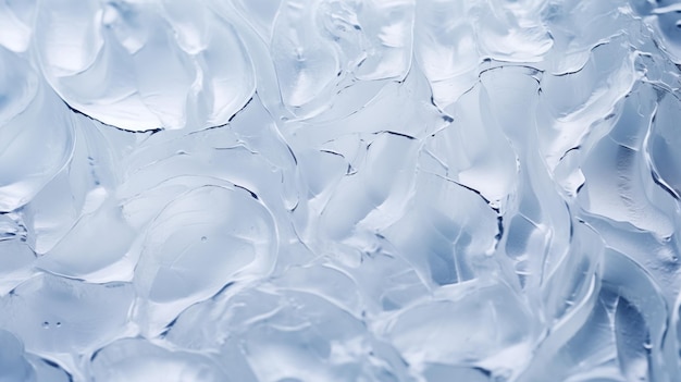 Formazioni di ghiaccio quasi sfocate texturano la superficie del ghiaccio completamente generate dall'AI