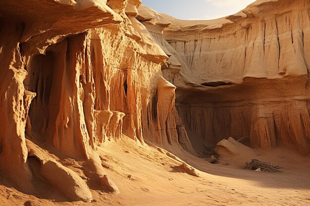 Formazioni rocciose dinamiche in un paesaggio desertico