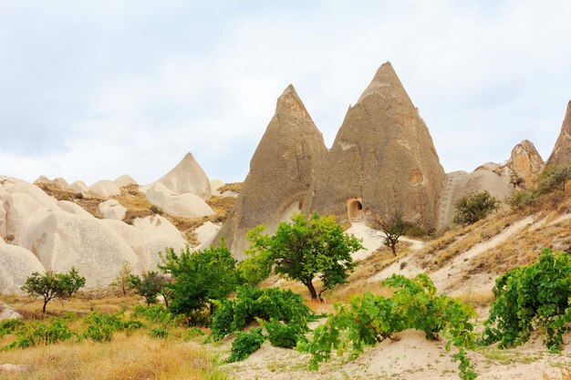 Formazioni rocciose in valli e montagne Cappadocia Turchia