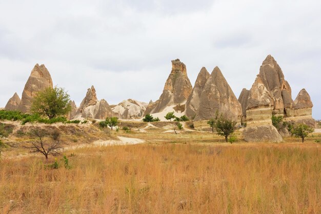 Formazioni rocciose in valli e montagne Cappadocia Turchia